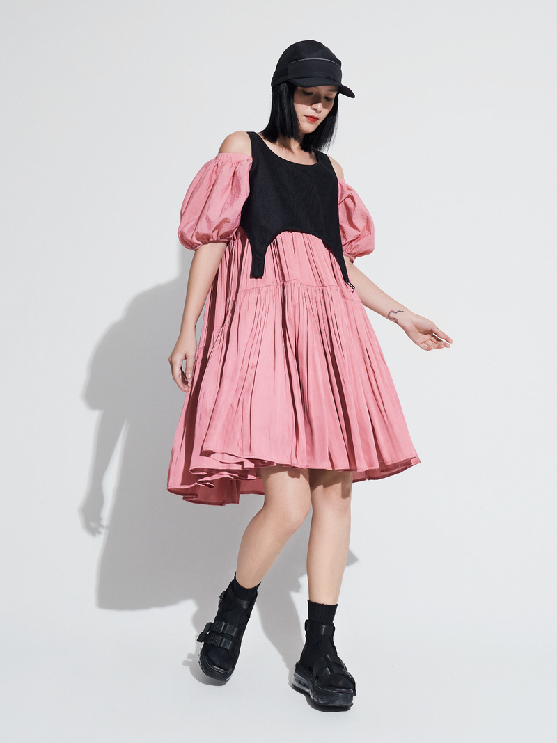 Puff Sleeves Dolly Two Way Dress