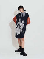 Jacquard Graphic Sweater Dress