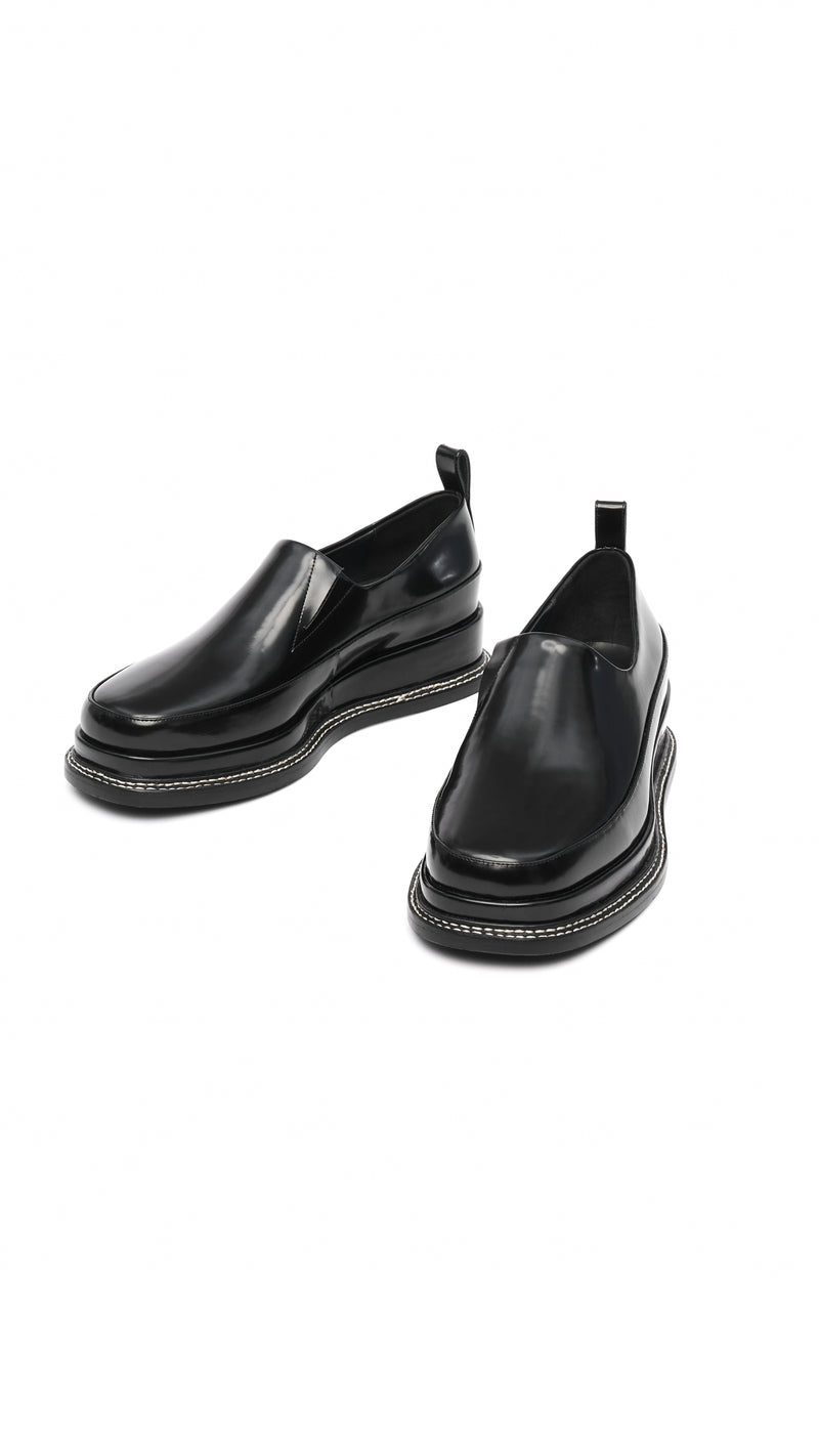 Ladies Glossy Flatform Flats