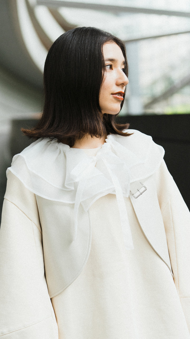 2 in 1 Maxi Collar Sweatshirt