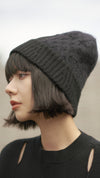 Ladies Mixed Cable Knit Cloche Bucket Hat