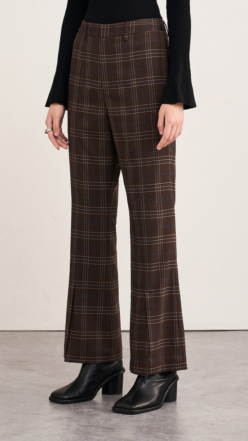 Pattern flare trousers