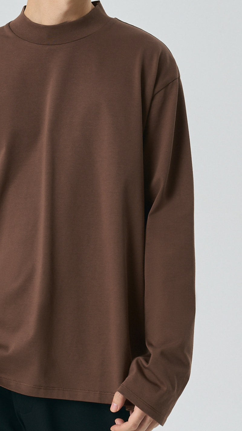 Long Sleeves High Neck Essential Tee