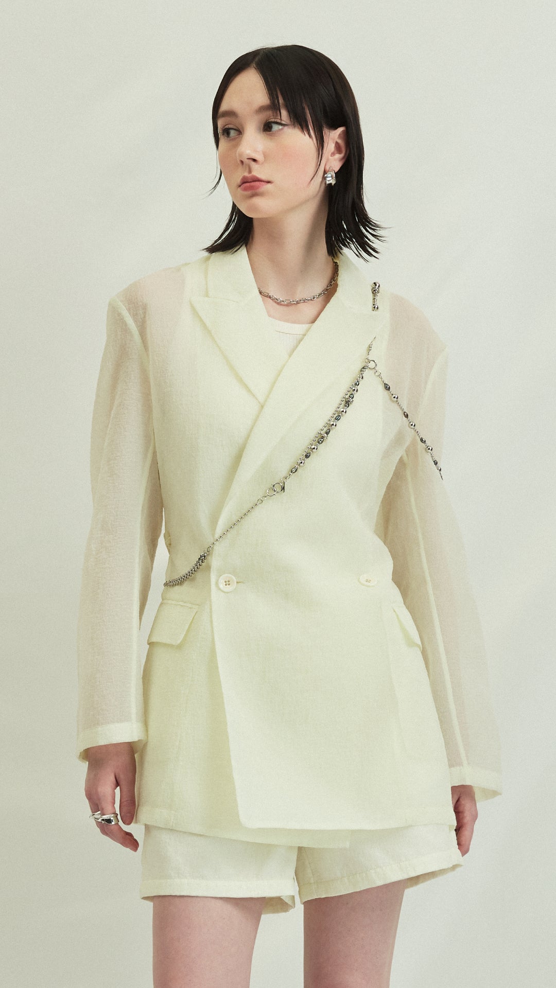 Sheer Blazer initialfashion