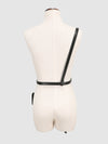 Crossbody Ticked Leather Belt With Mini Bag