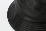 Ladies Faux Leather 3-Panel Bucket Hat