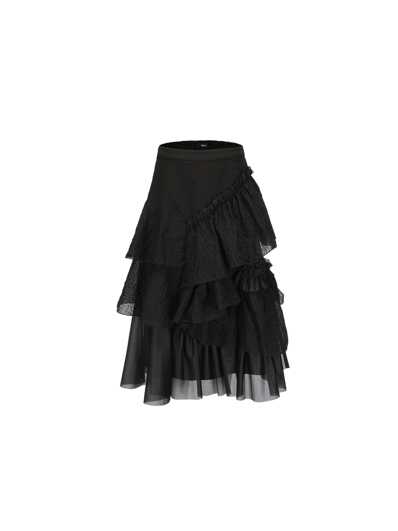 Ruffle See Through Skirt