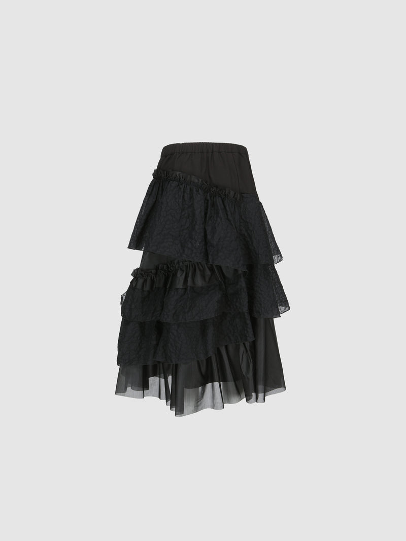 Ruffle See Through Skirt
