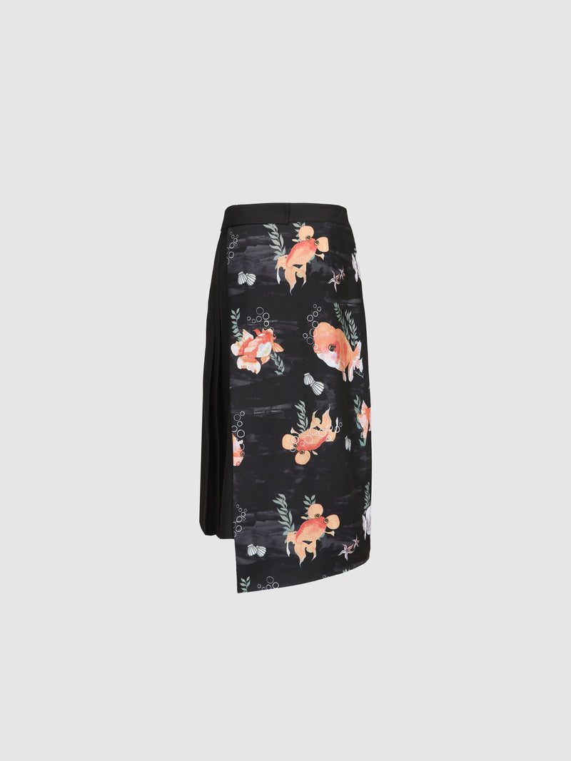 Fish Pattern Two-In-One Skirt