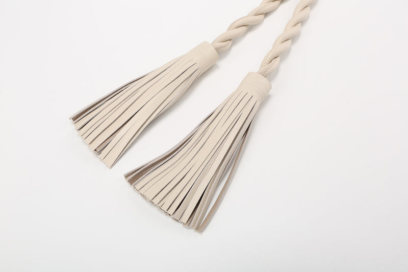 Rope Braided Leather Wrap Belt