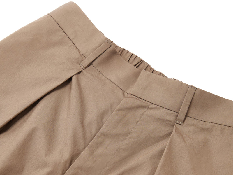 Cotton Poplin Tapered Trousers
