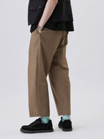 Cotton Poplin Tapered Trousers
